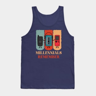 Millennials Never Forget Retro Vintage Novelty Funny Tank Top